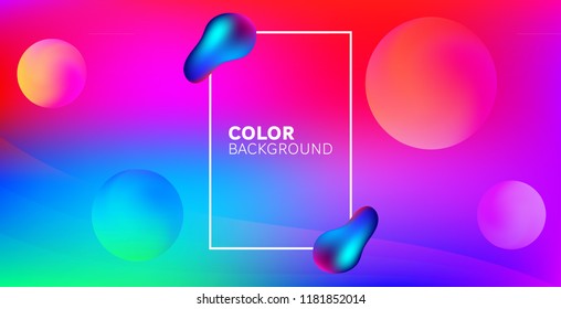 Liquid color cool background design. Creative geometric wallpaper. Trendy gradient shapes composition.