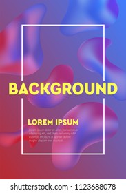Liquid color covers. Futuristic design posters. Fluid gradient shapes background design composition. Good for placards, banner, flyer, etc.