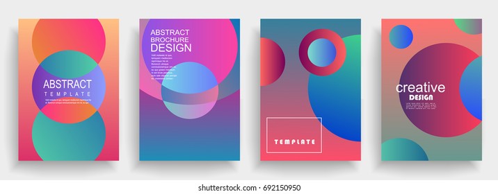 Liquid color covers set. Abstract composition. Futuristic  templates. Eps 10