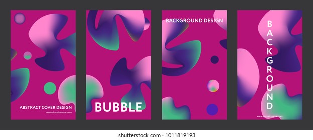 Liquid color covers set. Fluid shapes composition. Set of colorful futuristic figures for futuristic design posters. Eps10 vector. Web banners background. 