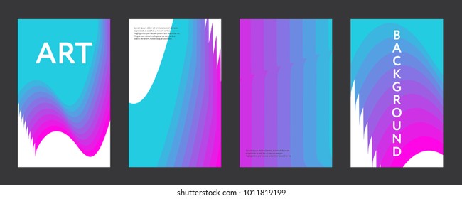 Liquid color covers set. Fluid shapes composition. Set of colorful futuristic figures for futuristic design posters. Eps10 vector. Web banners background. 