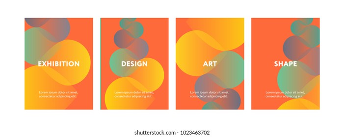 Liquid color covers set. Fluid shapes composition. Set of colorful futuristic orbs for futuristic design posters. Eps10 vector.