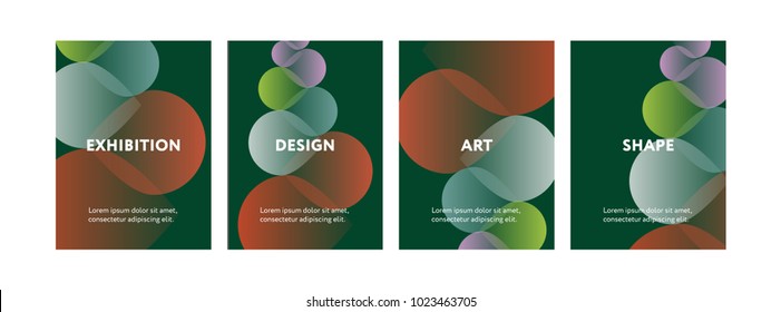 Liquid color covers set. Fluid shapes composition. Set of colorful futuristic orbs for futuristic design posters. Eps10 vector.