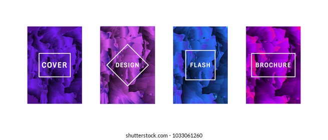 Liquid color covers set. Fluid shapes composition. Set of colorful futuristic orbs for futuristic design posters. Eps10 vector.