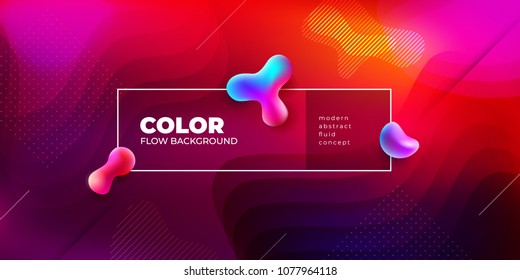 Liquid color covers set. Fluid shapes composition. Futuristic design posters. Eps10 vector.