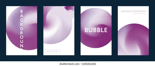 Liquid color covers set. Fluid shapes composition. Futuristic design posters. Eps10 vector.