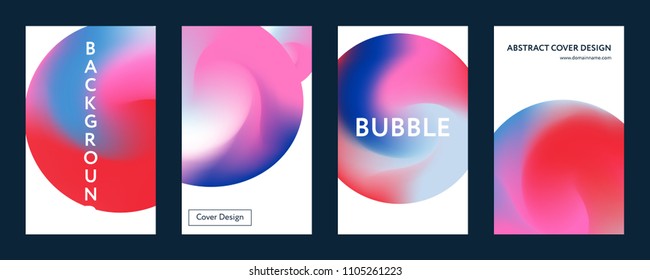 Liquid color covers set. Fluid shapes composition. Futuristic design posters. Eps10 vector.