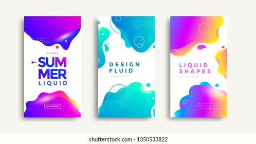 Liquid color covers set. Fluid gradients banner design. Modern design posters. Vector illustration Liquid color covers set. Fluid gradients banner design. Modern design posters. Vector illustration