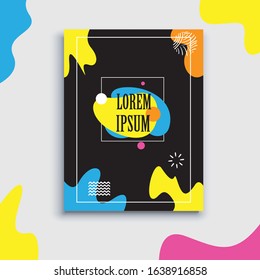 Liquid color covers set. Fluid shapes composition. Futuristic design posters.