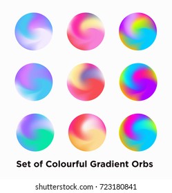 Liquid color covers set. Fluid shapes composition. Set of colorful futuristic orbs for futuristic design posters. Eps10 vector.