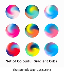 Liquid color covers set. Fluid shapes composition. Set of colorful futuristic orbs for futuristic design posters. Eps10 vector.