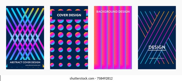 Liquid color covers set. Fluid shapes composition. Futuristic design posters. Eps10 vector.