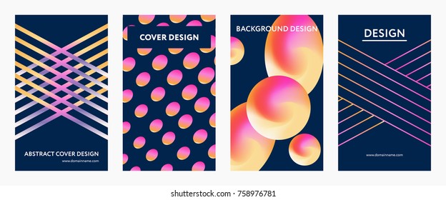 Liquid color covers set. Fluid shapes composition. Futuristic design posters. Eps10 vector.