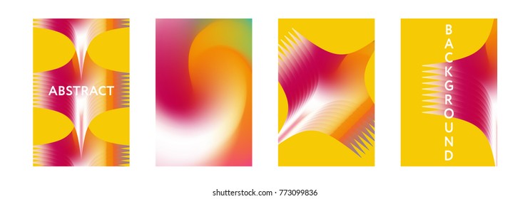Liquid color covers set. Fluid shapes composition. Futuristic design posters. Eps10 vector.