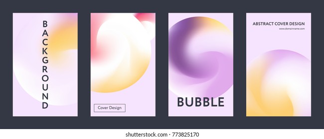 Liquid color covers set. Fluid shapes composition. Set of colorful futuristic orbs for futuristic design posters. Eps10 vector.