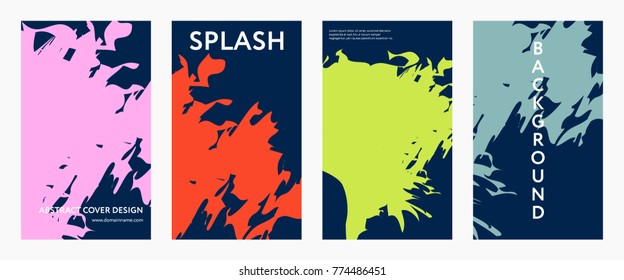 Liquid color covers set. Fluid shapes composition. Set of colorful futuristic orbs for futuristic design posters. Eps10 vector.