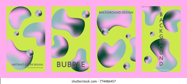 Liquid color covers set. Fluid shapes composition. Set of colorful futuristic orbs for futuristic design posters. Eps10 vector.