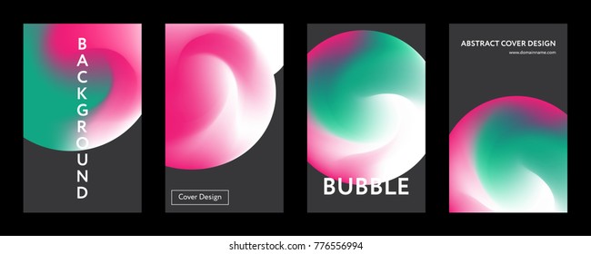 Liquid color covers set. Fluid shapes composition. Set of colorful futuristic orbs for futuristic design posters. Eps10 vector.