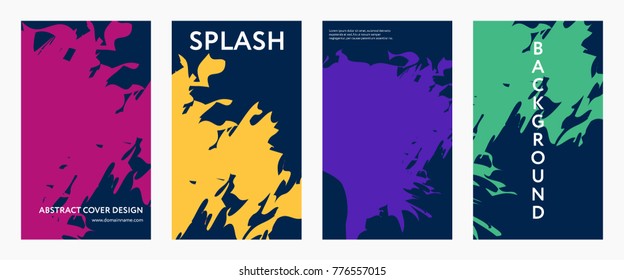 Liquid color covers set. Fluid shapes composition. Set of colorful futuristic orbs for futuristic design posters. Eps10 vector.