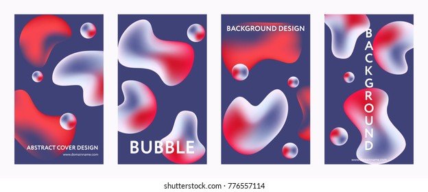 Liquid color covers set. Fluid shapes composition. Set of colorful futuristic orbs for futuristic design posters. Eps10 vector.