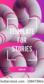 Liquid color covers template for promotion product page in stories, account or personality in the social networks. Fluid shapes composition. Futuristic design template. Eps10 vector. Swipe up button.