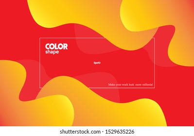 Liquid color design background. Simple design texture. Futuristic for poster, banner. gradient shape composition eps10 -Vector