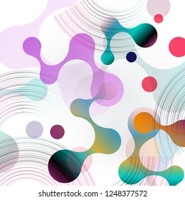 Liquid color design with fluid gradient shapes Vector background.