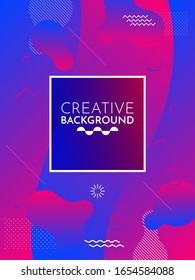 Liquid color design. Minimal geometric background. Dynamic shapes composition. Futuristic design posters. Fluid gradient shapes composition. Creative modern style neon illustration. Eps10 vector