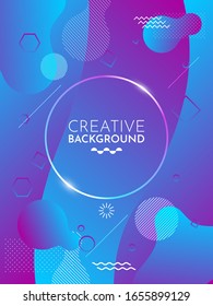 Liquid color design. Minimal geometric background. Dynamic shapes composition. Futuristic design posters. Fluid gradient shapes composition. Creative modern style neon illustration. Eps10 vector
