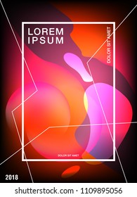 Liquid color .Fluid shapes composition. Futuristic design posters. Eps10 vector.