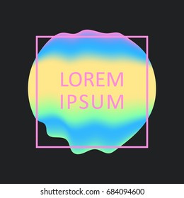Liquid color gradient covers. Fluid shapes. Futuristic design for: logo, posters or any branding. EPS 8.
