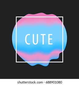 Liquid color gradient covers. Fluid shapes. Futuristic design for: logo, posters or any branding. EPS8.