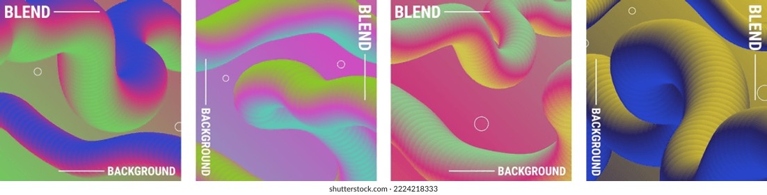 Liquid color gradient shapes for the composition background. Trendy abstract cover. Futuristic design poster. Vector Illustration