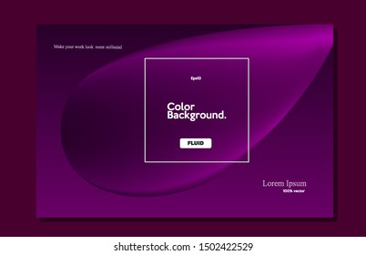 Liquid color modern background. Trendy geometric gradient shape composition for web design, wallpaper, background, card design, landing page etc. Eps10 Vector