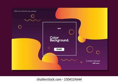 Liquid color modern background.Trendy pattern gradient shape composition for wallpaper, background, web design, landing page, card design cover minimal etc. Eps10 Vector