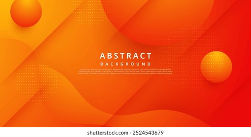 Liquid color orange background design. Fluid gradient shapes composition. Futuristic design posters. Eps10 vector.