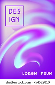 Liquid color pastel vector template with geometric shapes, trendy blend futuristic elements, gradient fluid effect, used as cover, report, catalog, poster, banner, business presentation, advertising