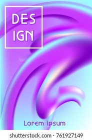liquid color pastel vector template with geometric shapes, trendy blend futuristic elements, gradient fluid effect, used as cover, report, catalog, poster, banner, business presentation, advertising