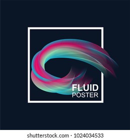 Liquid color poster. Beautiful fluid shapes composition. Futuristic design background. Modern Design. Element of graphics for decoration in posters, flyer, cards, covers and brochure. Vector Eps10.