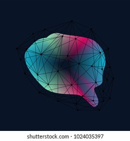 Liquid color poster. Beautiful fluid shapes composition with connecting dot. Futuristic design background. Element of graphics for decoration in posters, flyer, cards, covers and brochure.