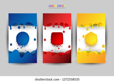 	
Liquid color set, various colors as background
