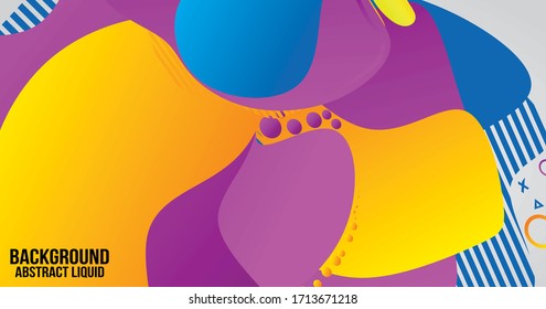 Fondo abstracto de forma de color líquido