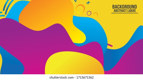 Liquid Color Shape Abstract Backgraound