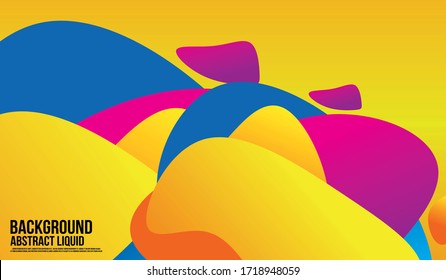 Fondo abstracto de forma de color líquido