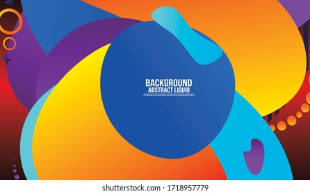Liquid Color Shape Abstract Backgraound