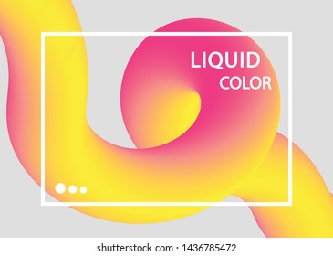 Liquid color shape for composition backgrounds. Fluid gradient shapes.Trendy abstract covers. Futuristic design posters. Eps10 vector. 