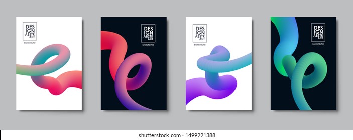 Liquid color shapes. Abstract colorful curve line. Graphic concept for your design