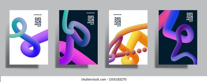 Liquid Color Shapes. Abstract Colorful Curve Line. Graphic Concept For Your Design