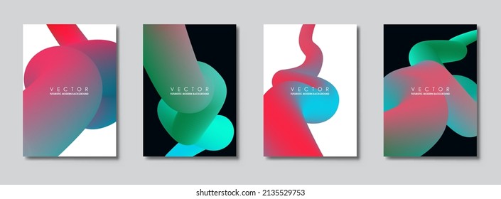 Liquid Color Shapes. Abstract Colorful Curve Line. Graphic Concept For Your Design