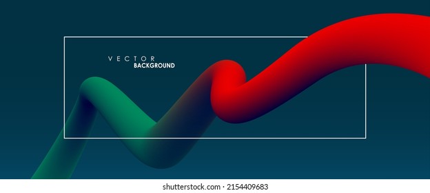 Liquid color shapes. Abstract colorful curve line. Graphic concept for your design